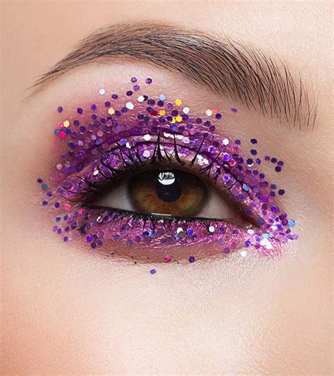 glitter eyeshadow.